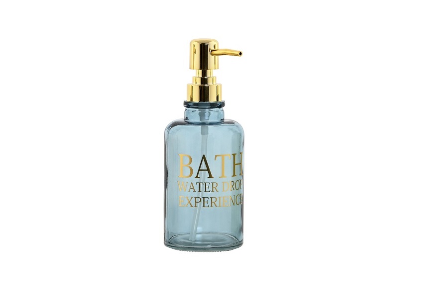 DOSIFICADOR CRISTAL 9X7,5X20 390 ML, BATH AZUL